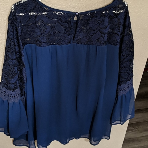 Navy peasant top - Picture 2 of 6